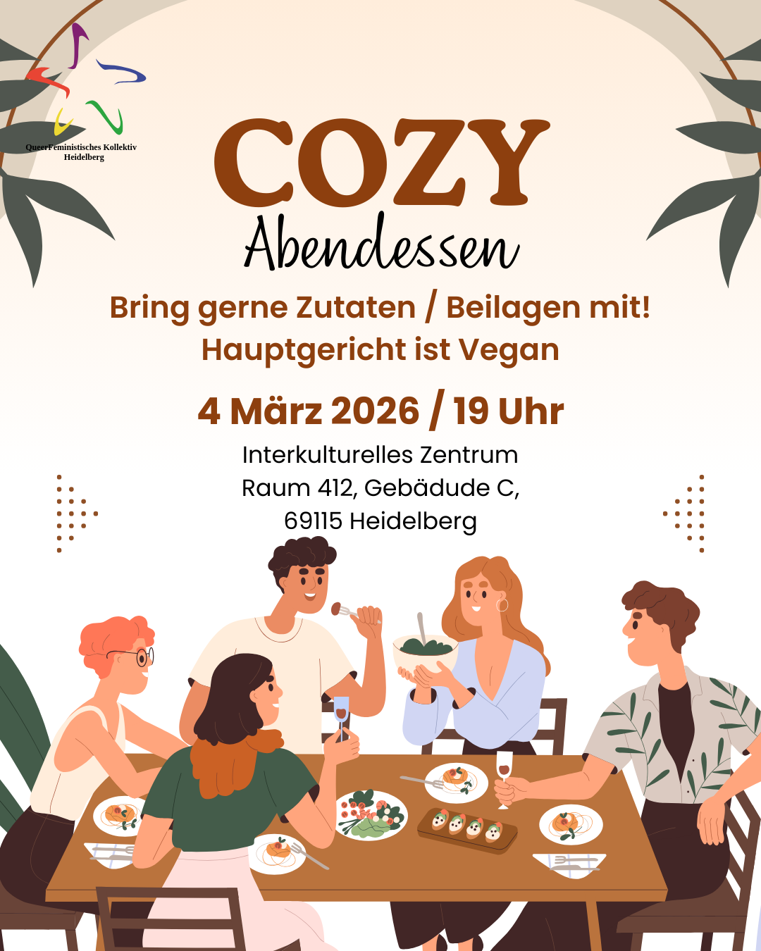 Cozy Abendessen – Wir essen gemeinsam! 4. März 2026 / 19 Uhr