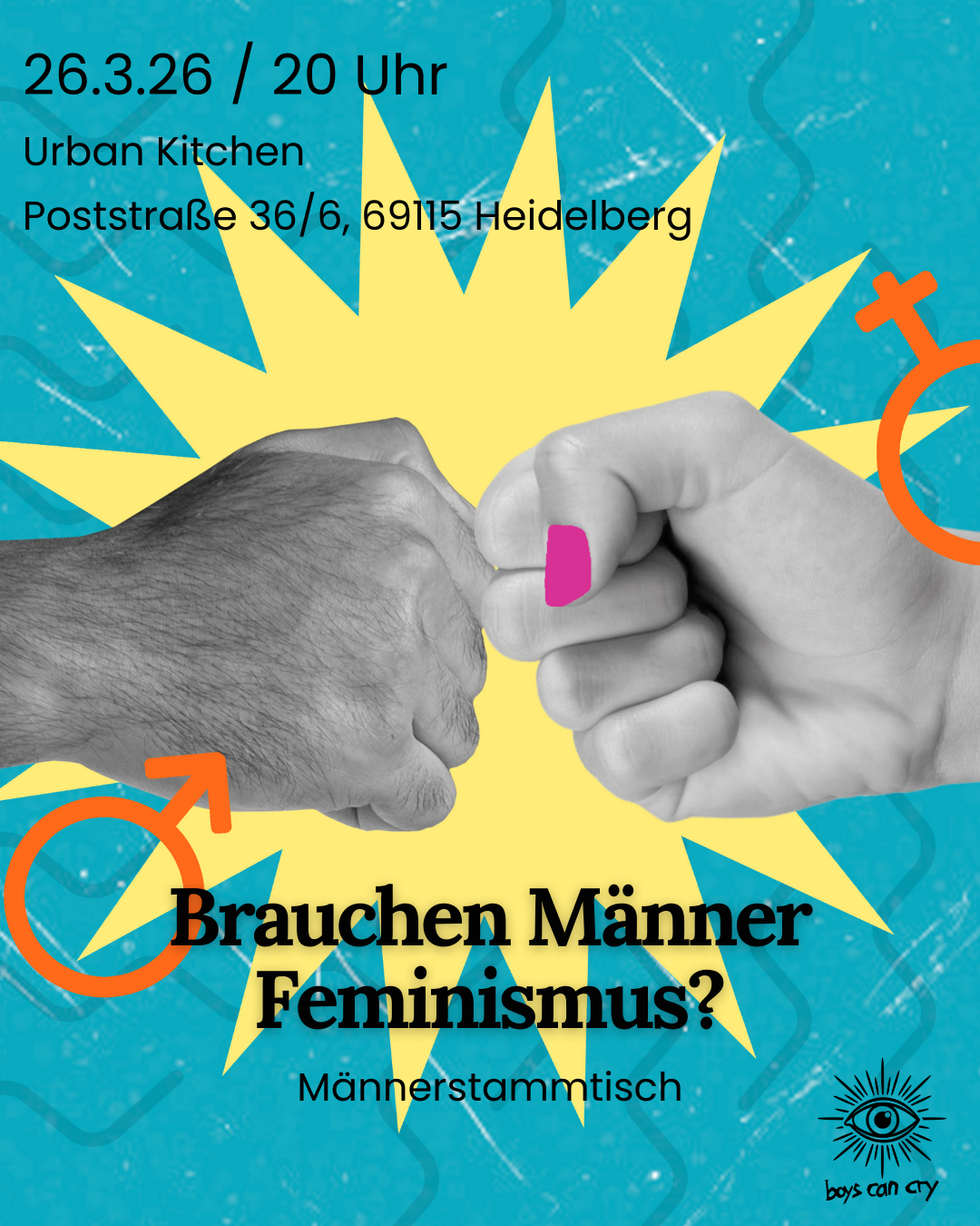 Brauchen Männer Feminismus? Männerstammtisch am 26.3.26 / 20 Uhr