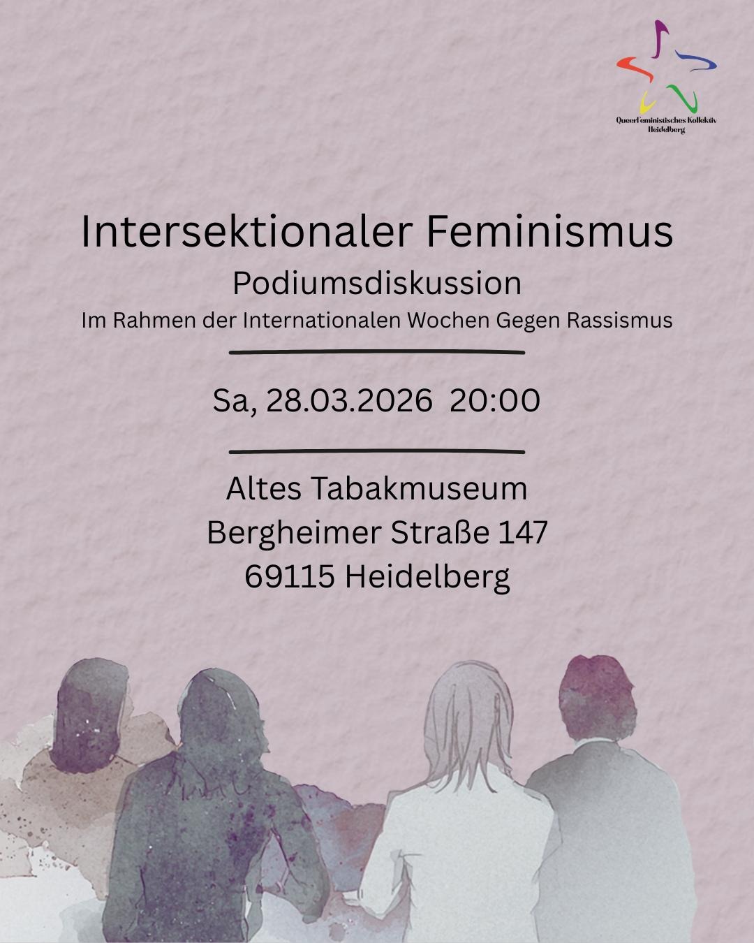 Feminismus für alle? Podiumsdiskussion intersektionalen Feminismus / 28.3.26 / 20 Uhr