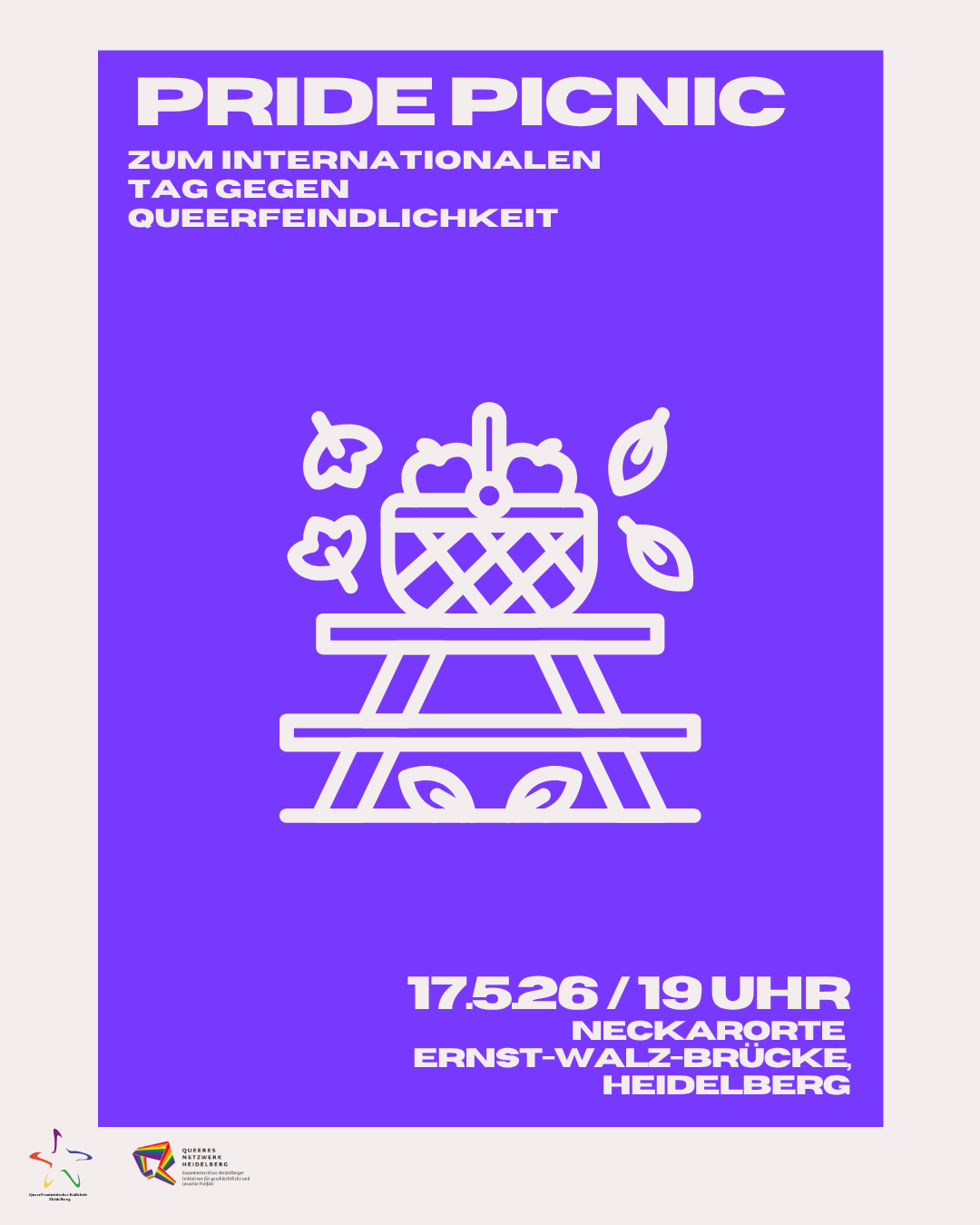 Pride Picnic am 17.5 um 19 Uhr