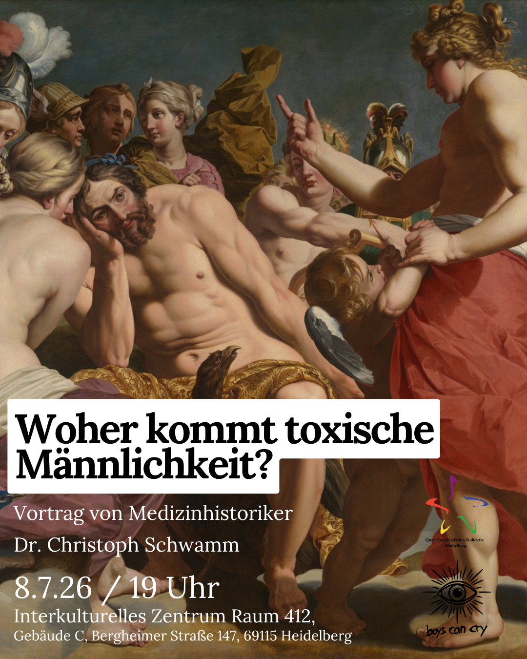 Woher kommt toxische Männlichkeit? Eine historische Herleitung – Vortrag am 8.7.26 mit Medizinhistoriker Dr. Christoph Schwamm