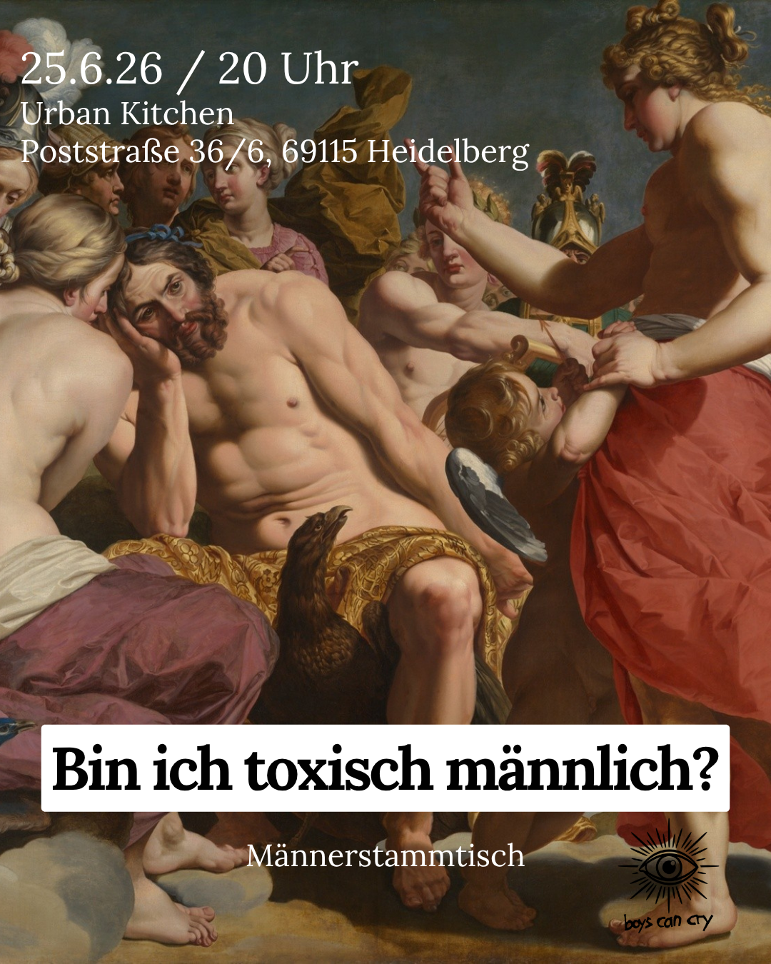 Bin ich toxisch männlich? Männerstammtisch am 25.6.26 / 20 Uhr