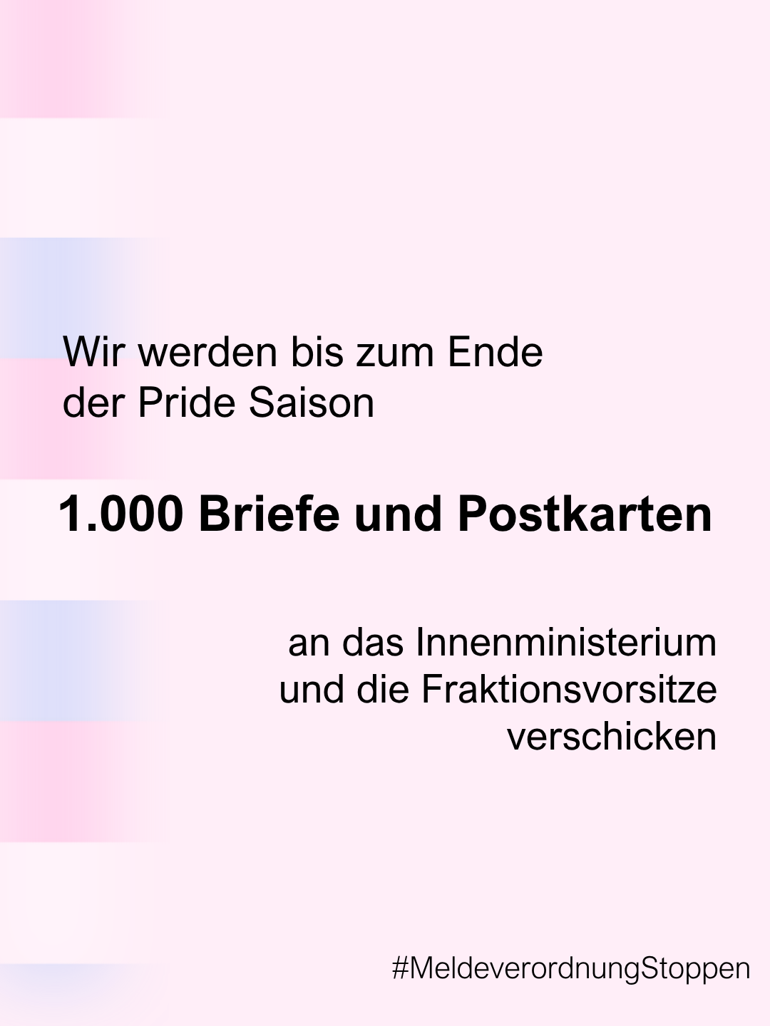 Briefaktion gegen die Meldeverordnung
